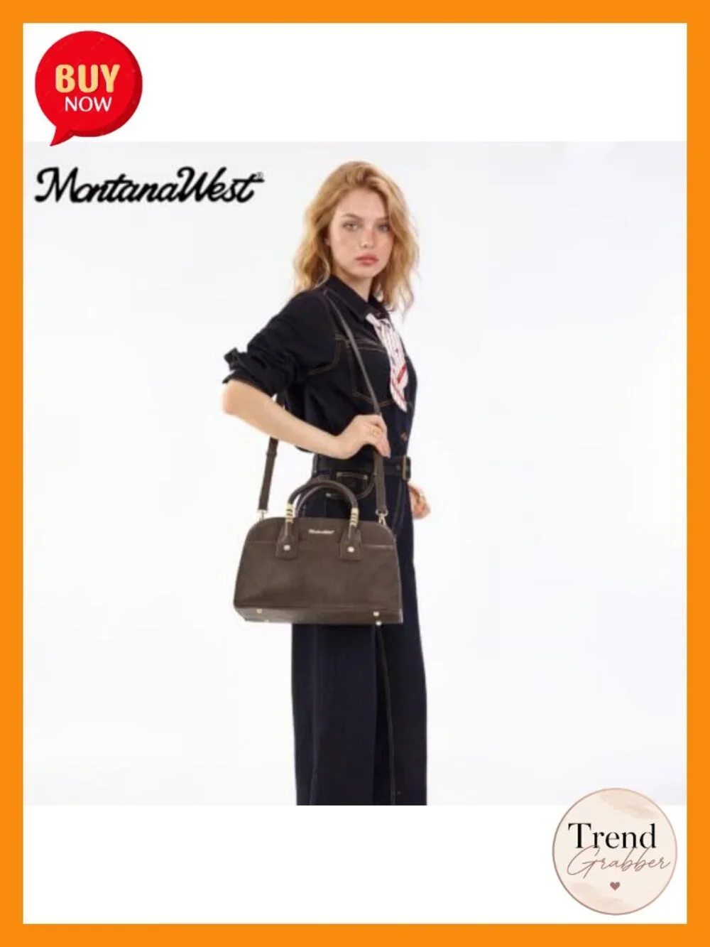 Structured Satchel Bag for Women, Top Handle Crossbody Purse, Faux Leather, 3